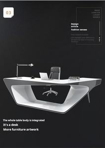 <span class=keywords><strong>Design</strong></span> Sense Muebles de oficina modernos de alta tecnología Lacado CEO Combinación de escritorio y silla Certificado CE - Product Image 5