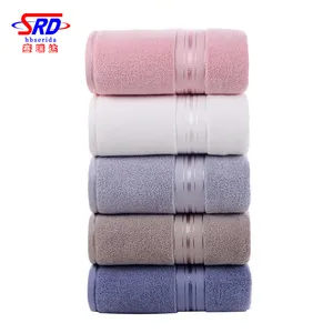 Global Wholesale 380 gsm 70x140 cm 100% Cotton Plain Yarn Count Hotel Solid Color Bath Towels