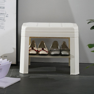 <b>Storage</b> <b>Stool</b> White Home Shoe Rack Ottoman Daily Necessities - Product Image 4