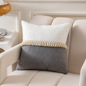 <span class=keywords><strong>Housse</strong></span> <span class=keywords><strong>de</strong></span> <span class=keywords><strong>Coussin</strong></span> Carré <span class=keywords><strong>de</strong></span> Luxe Nordique Style Ins, <span class=keywords><strong>Housse</strong></span> <span class=keywords><strong>de</strong></span> <span class=keywords><strong>Coussin</strong></span> <span class=keywords><strong>de</strong></span> Canapé et Oreiller Lombaire en <span class=keywords><strong>Lin</strong></span> Bohème à Pompons avec Épissures, Pour Usage Domestique - Product Image 6