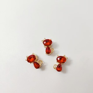 Perle en alliage en forme de chat mignon avec strass pour la fabrication de colliers, accessoires de bijoux DIY - Product Image 3
