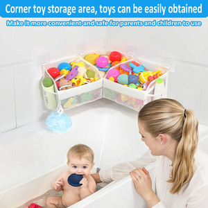 Ensemble de sacs de rangement pliables transparents pour salle de bain, organisateur d'angle pour enfants, design gain de place - Product Image 3