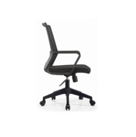 Chaise de bureau ergonomique pivotante moderne et confortable en maille, hauteur réglable, noire, pour bureau à domicile, système de bureau AY EH288-2