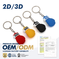 MOQ 3000 pièces – Porte-clés mousqueton personnalisé en silicone 3D en forme de mini-gants de boxe, accessoire de sac à dos avec pendentif gants, article cadeau
