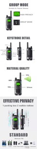 Grosir Motorola TLKR T80 Walkie Talkie asli ekstrem, T80 pengendali jarak jauh genggam ponsel HAM UHF analog untuk 2 radio dua arah - Product Image 6