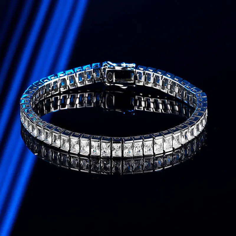 Fine bracelet 925 fashion moissanite fine jewelry bracelets bangles fine jewelry moissanite bracelet men