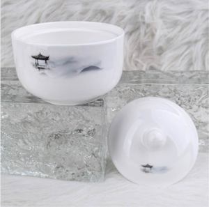 Ceramic Rock-patterned Stew <b>Cup</b> Soup <b>Cup</b> Bowl Hotel Restaurant Tableware Sea Cucumber Abalone <b>Cup</b> Creative Planet Dessert Bowl - Product Image 2