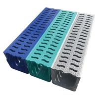 Système de drainage de tranchée de gouttière de drain d'eau de béton de résine PVC U en forme de canal et couverture de drainage composite de résine