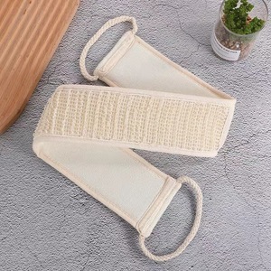 Brosse de massage exfoliante longue en sisal naturel avec manche en jute, marque OEM pour le corps - Product Image 2