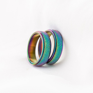yunnique Unisex Titanium Steel Iridescent Rotating <b>Rings</b> Geometric Design For Gift Jewelry XYR0071 - Product Image 3