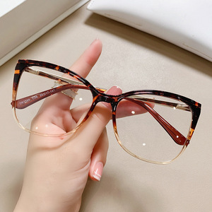 2025 Anti lumière bleue lunettes grandes lunettes pour dames femmes TR90 chat lunettes cadre en gros - Product Image 4