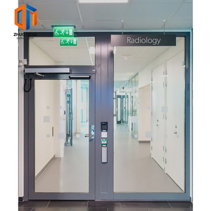 Di alta qualità per la sicurezza del polimero di vetro <span class=keywords><strong>tagliafuoco</strong></span> con la porta <span class=keywords><strong>tagliafuoco</strong></span> di vetro di alluminio per l'uscita di emergenza di uso commerciale - Product Image 1