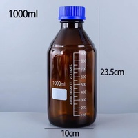 Pipette liquide, équipement d'expérimentation de laboratoire chimique, bouchon de réactif, flacon en verre avec bouchon à vis bleu, 100 ml, 250 ml, 500 ml, 1000 ml