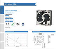 Mini ventilateur axial DC 15x15x4mm 5V à pales en plastique, roulement hydraulique, ventilateur de refroidissement pour drone, OEM ODM