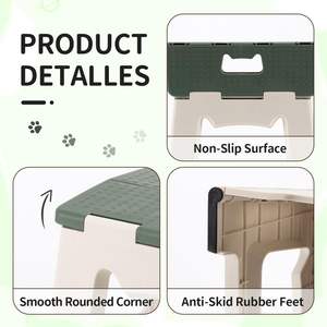 Vente en gros escabeau pliant portable pliable et robuste en plastique tabouret pliant portable pour enfants - Product Image 3