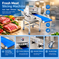 Nouvelle machine à découper la viande à épaisseur réglable automatique, trancheuse industrielle à haute capacité pour la transformation de la viande fraîche