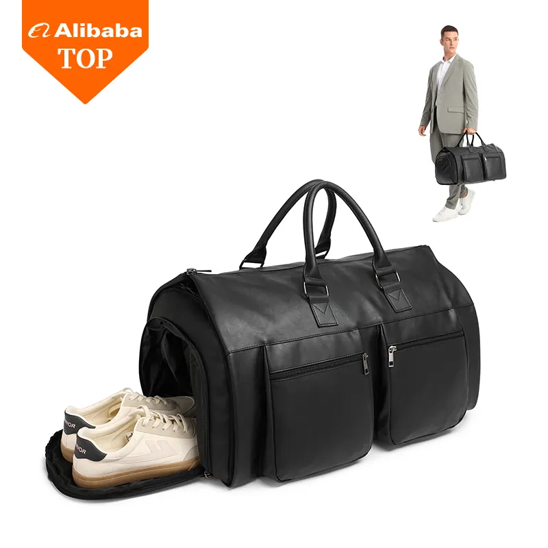 Carry on Waterproof Garment Bag Multifunction Large Capacity Black Luggage Travel Sport Bag for Travel Duffel Bag