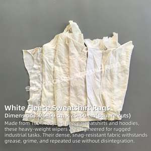 Paños de Algodón Blancos Absorbentes y Suaves, Paños de Limpieza Industriales de Algodón, Paños Multiusos para Taller - Product Image 2