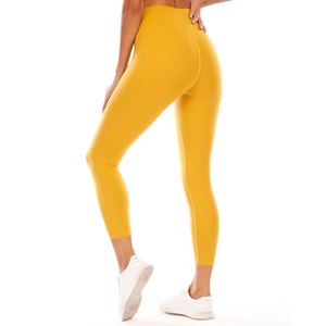 High Waist Workout Yoga <b>Leggings</b> for Women Custom Logo Gym Wear Fitness Pants Elastic Waist Closure Solid <b>Pattern</b> Dropshipping - Product Image 3