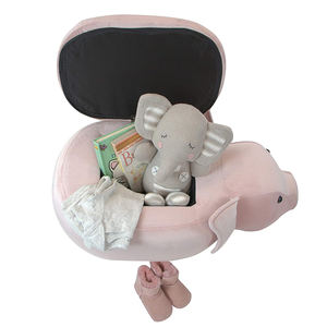 Reposapiés otomanos de <span class=keywords><strong>terciopelo</strong></span> <span class=keywords><strong>rosa</strong></span>, moda creativa, mesa de centro para el hogar, cambio de zapatos, Banco de zapatos de cerdo bonito, <span class=keywords><strong>PUF</strong></span>, silla para niños - Product Image 5