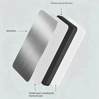 Panneaux muraux en charbon de bambou personnalisés de 5 mm/8 mm, panneaux en cristal de carbone métallique sans peinture, panneaux muraux et de plafond en PVC pour la décoration commerciale