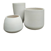 Large diamètre intérieur extérieur utilisation Pots de fleurs en béton naturel jardinières trous de drainage pratiques bouchons en caoutchouc ajoute un style naturel