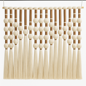 B2BArt <span class=keywords><strong>Macramé</strong></span> minimaliste personnalisé en coton pour chambre à coucher Suite fournir une toile de fond de cérémonie comme art mural horizontal avec plat et long - Product Image 4