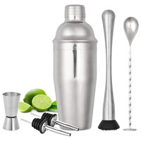 Kit de barman Martini 24oz 6 pièces en acier inoxydable