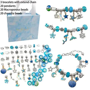 Kit de fabrication de bijoux pièces, fournitures de fabrication de Bracelet de perles, en cristal, cordon de perles, ensemble de cadeaux artisanaux pour les adolescentes et les filles