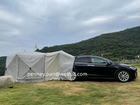 Auvent d'extérieur grand espace famille hayon Stable coupe-vent détachable tente de démarrage de voiture pour le Camping