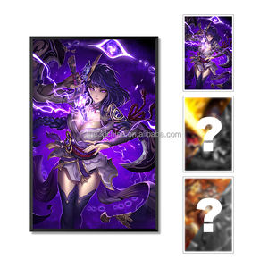 Caráter de impressão 3d personalizado, caráter anime 3d efeito lenticular da folha com moldura - Product Image 1