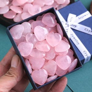 Cuarzo Rosa <span class=keywords><strong>Natural</strong></span> de 2 cm, 20 Piezas, Mini Corazones de Piedra, en Caja de Regalo, Regalo para Sanación, Festivales y Cumpleaños - Product Image 2