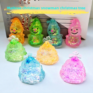 ของเล่นตุ๊กตาหิมะบีบได้ ของตกแต่งต้นคริสต์มาสแบบใหม่ ข้ามพรมแดน ของขวัญคริสต์มาส บรรเทาความเครียด ของเล่นบีบคลายเครียดขนาดเล็ก - Product Image 5