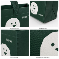 Sac de courses non tissé de Noël avec logo personnalisé, sac fourre-tout de Noël réutilisable, sac de courses pour les fêtes pour la promotion en supermarché