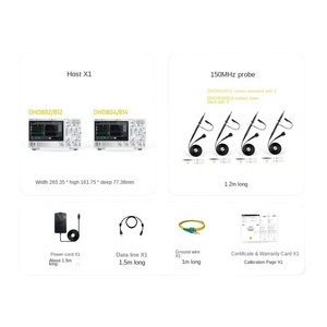 DHO802/O812/O804 ออสซิลโลสโคปแบบดิจิตอลตั้งโต๊ะหน้าจอสัมผัสความละเอียดสูงขนาดเล็ก 2/4 ช่อง - Product Image 1