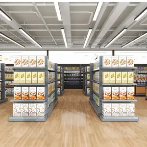 Alta Qualidade heavy duty supermercado Gondolaen prateleiras loja display racks gôndola prateleiras OEM