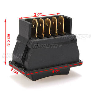 1/2/3 interruptores universales de ventana eléctrica para coche, 12V 20A CC, 5 pines, ON/OFF SPST, tipo basculante, color negro - Product Image 6