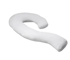 Contour Swan Body Pillow for Sleeping Knitted Fabric Comfortable Soft Full Pregnancy Body Pillow with Removable Cover
