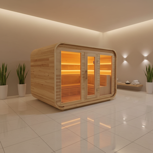 Cabina <span class=keywords><strong>de</strong></span> Sauna Seca Moderna <span class=keywords><strong>de</strong></span> Madera <span class=keywords><strong>de</strong></span> Hemlock con Calefacción Eléctrica, Panel <span class=keywords><strong>de</strong></span> Control Computarizado, Ventanas <span class=keywords><strong>de</strong></span> Techo, para Exteriores - Product Image 3