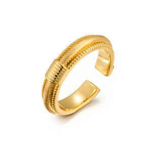 Retro Gold Knotted Open Ring Adjustable Band Unisex Fashion Jewelry - Product Image 4