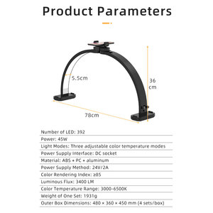 Lámpara LED de Uñas Plegable de Media Luna, Secador de Gel de Escritorio con Soporte para Teléfono, Luz de Belleza UV LED para Salón y Hogar - Product Image 4