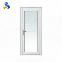 Porte coulissante intérieure en verre trempé à double vitrage, design moderne fini PVC, résistante au vent
