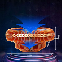 Refroidisseur de processeur multiplateforme, ventilateur de refroidissement de 90 mm, dissipateur thermique plaqué cuivre pour Intel LGA775 LGA1155 AMD toutes séries