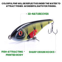 VTAVTA Lipless 76g 150mm Crankbait Sinking Lure VIB Vibration Hartplastik Köder Winter Eis Locken Angeln