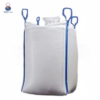 Sac en vrac de qualité alimentaire en PP de 1 tonne blanc avec fond plat, certifié ISO9001 CE, facteur de sécurité 5:1, marque SGGLOBAL pour le stockage