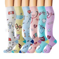 Chaussettes de compression respirantes personnalisées CMAX pour femmes et hommes, 20-30 mmHg, pour infirmières, voyages et grossesse