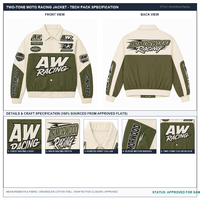 Blouson de course personnalisé pour homme avec patchs lettres, style bomber universitaire, vêtement d'extérieur OEM, marque privée, streetwear
