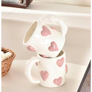New Model Customized Heart Eco-friendly Stoneware <b>Ceramic</b> <b>Mug</b> Dishwasher & Microwave Safe Reusable Food Safe - Product Image 2