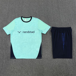 Uniformes de Fútbol de Verano, Conjunto de Entrenamiento de Manga Corta, Jersey 25/26 Marsella, Transpirable, Poliéster, Secado Rápido, Cuello Redondo, Unisex - Product Image 5