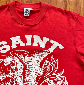T-shirt Grafica <span class=keywords><strong>Oversize</strong></span> SAINT VANITY da <span class=keywords><strong>Uomo</strong></span> Vintage in Cotone 100% con Design Lavato, 300 Grammi, Maglietta Basica - Vendita all'Ingrosso - Product Image 3
